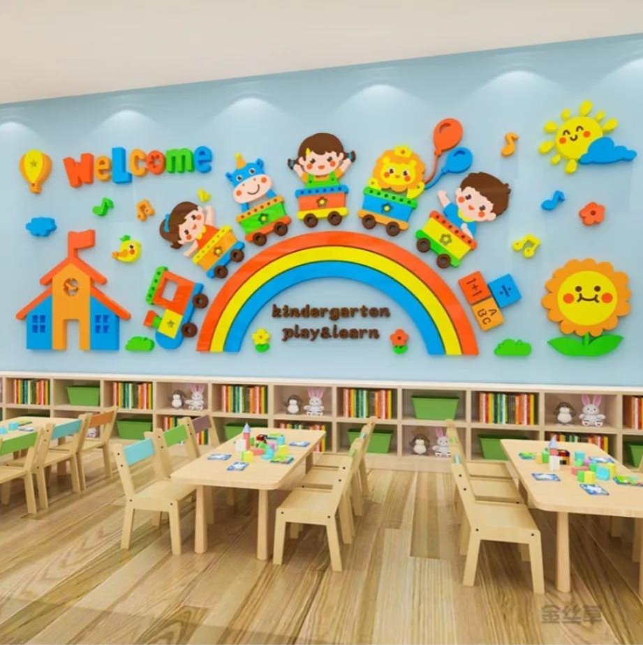 Best furniture wholesaler in Indore offering preschool classroom furniture and colorful wall decoration